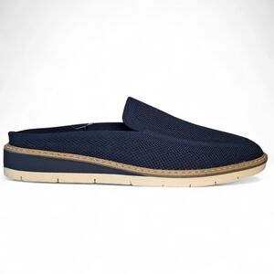 Taryn Rose LALEY Comfort Knit Mule Slide Slip On Shoes Navy Blue